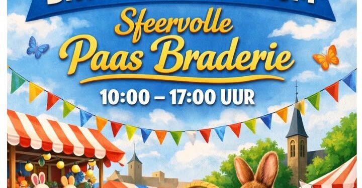 Maak een aansprekende titel bij dit bericht. Plaats geen andere tekst in de titel.Kom gezellig genieten van een sfeervolle dag vol voorjaarsplezier tijdens de Paasbraderie in het hart van Brunssum! Paas…