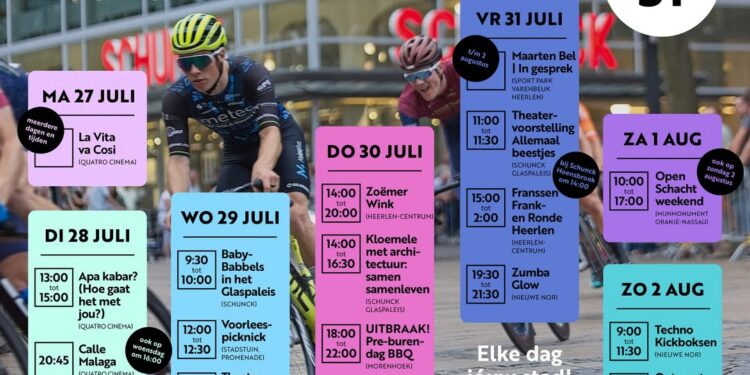 Schrijf een korte en pakkende titel in het Nederlands op basis van de onderstaande Facebooktekst: UITagenda week 31. Een gezellig drukke week in Heerlen! We starten met La Vita va Così bij @Quatro Cinema , gevolgd door Apa Kabar? (Hoe gaat het met jou?)  bij SCHUNCK. Woensdag kunnen de kleintjes terecht bij BabyBabbels in het Glaspaleis of geniet je van een gezellige Voorleespicknick in Stadstuin Heerlen. Donderdag bruist Heerlen-Centrum tijdens ZoëmerWink en sluit je de dag swingend af tijdens het TropiCorio the Salsa Bachata event op het Wilhelminaplein.  Richting het weekend geniet je van de FranssenFranken Ronde Heerlen , neem je een kijkje bij het Open Schachtweekend van het Nederlands Mijnmuseum of beleef je een ridderlijk avontuur bij Ontmoet de Ridders van de Heerlijkheid in Kasteel Hoensbroek. Geniet ervan! Gemeente Heerlen.    Gebruik normale Nederlandse hoofdletterregels:   – Begin de titel met een hoofdletter.   – Gebruik hoofdletters bij plaatsnamen of namen van personen.   – Schrijf de rest van de titel zoals gebruikelijk, zonder onnodige hoofdletters.  Geef alleen de titel terug. Geen uitleg of extra tekst.