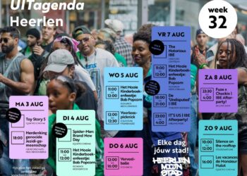 Schrijf een korte en pakkende titel in het Nederlands op basis van de onderstaande Facebooktekst: Er komt weer een fantastische week aan in Heerlen! We starten met Toy Story 5 bij Quatro Cinema  en een herdenking van de genocide op de Jezidi-gemeenschap in Gemeenschapshuis Heksenberg. Daarna kunnen de jongste bezoekers genieten van het Mooie Kinderboekenfeestje: Bob Popcorn bij SCHUNCK  of meedoen aan de Voorleespicknick in de @Stadstuin Heerlen .  Donderdag is het tijd voor creativiteit tijdens Verveelbalie bij SCHUNCK, waarna het weekend helemaal in het teken staat van The Notorious IBE  in Heerlen-Centrum. Bezoek ook IBE Undisputed in @PLT.nl Theater Heerlen, feest door tijdens de IBE Afterparty in de Nieuwe Nor  of kom zondag tot rust tijdens Silence on the Rooftop op de Stadsdaktuin. Uit in Heerlen? 👉 www.heerlenmijnstad.nl Zelf iets organiseren 👉 Mail naar reuring@heerlen.nl Gemeente Heerlen.    Gebruik normale Nederlandse hoofdletterregels:   – Begin de titel met een hoofdletter.   – Gebruik hoofdletters bij plaatsnamen of namen van personen.   – Schrijf de rest van de titel zoals gebruikelijk, zonder onnodige hoofdletters.  Geef alleen de titel terug. Geen uitleg of extra tekst.